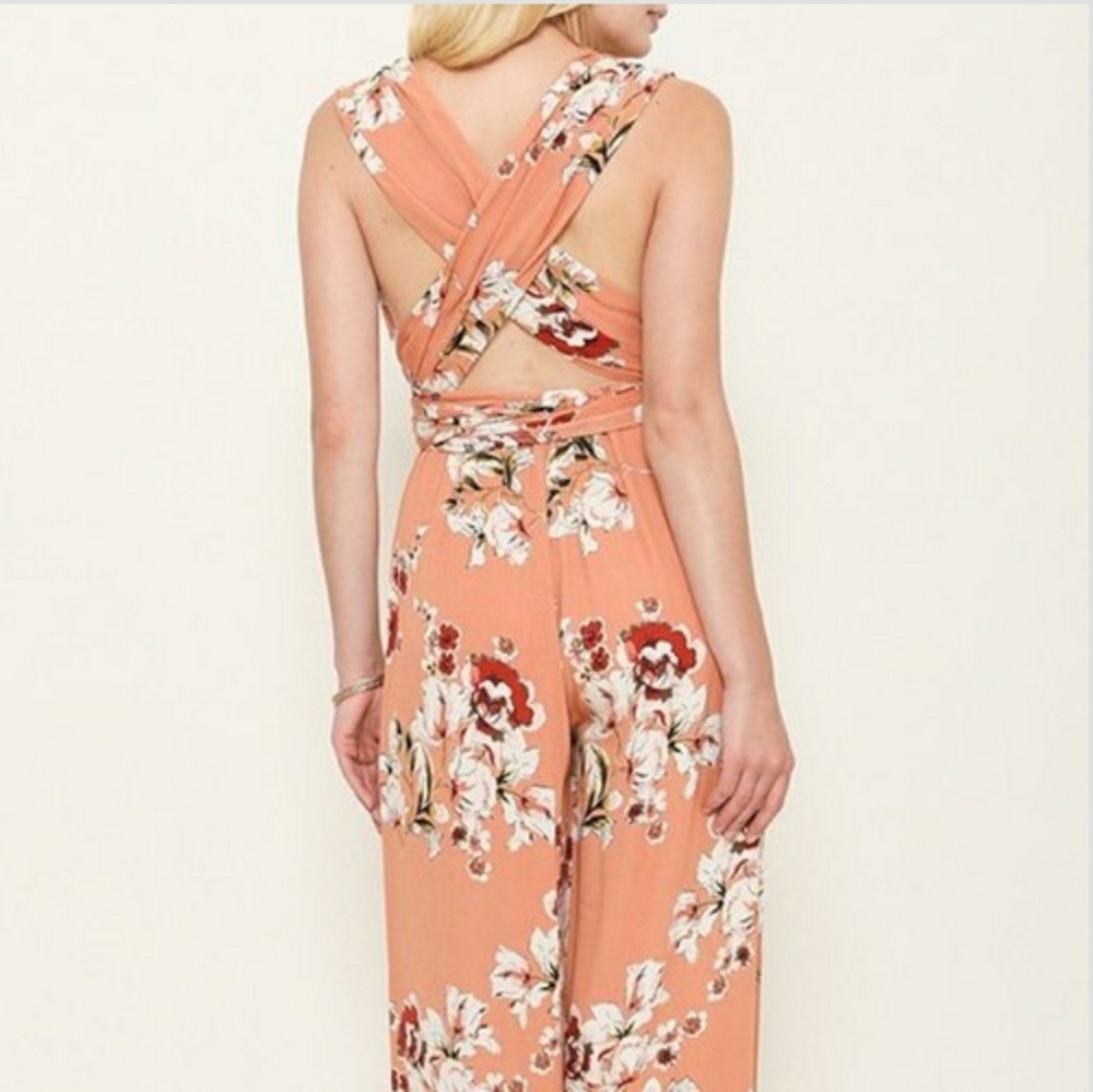 L'atiste Coral Floral Jumpsuit
